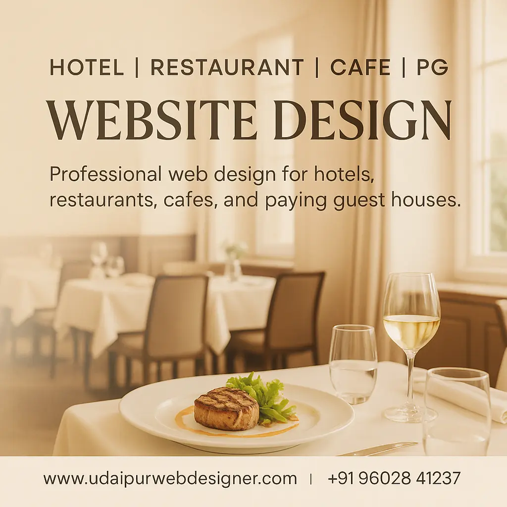 Hote restaurant website design company udaipur