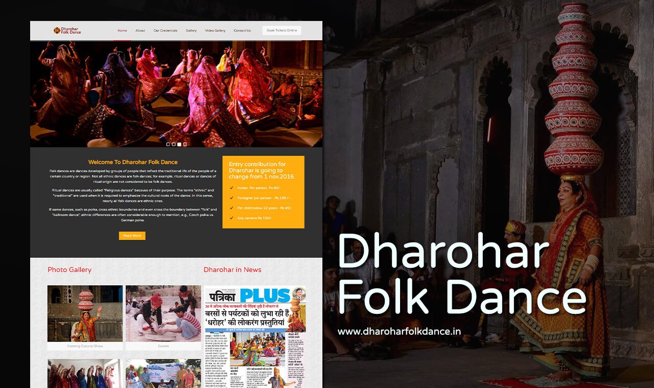 folk dance show website design