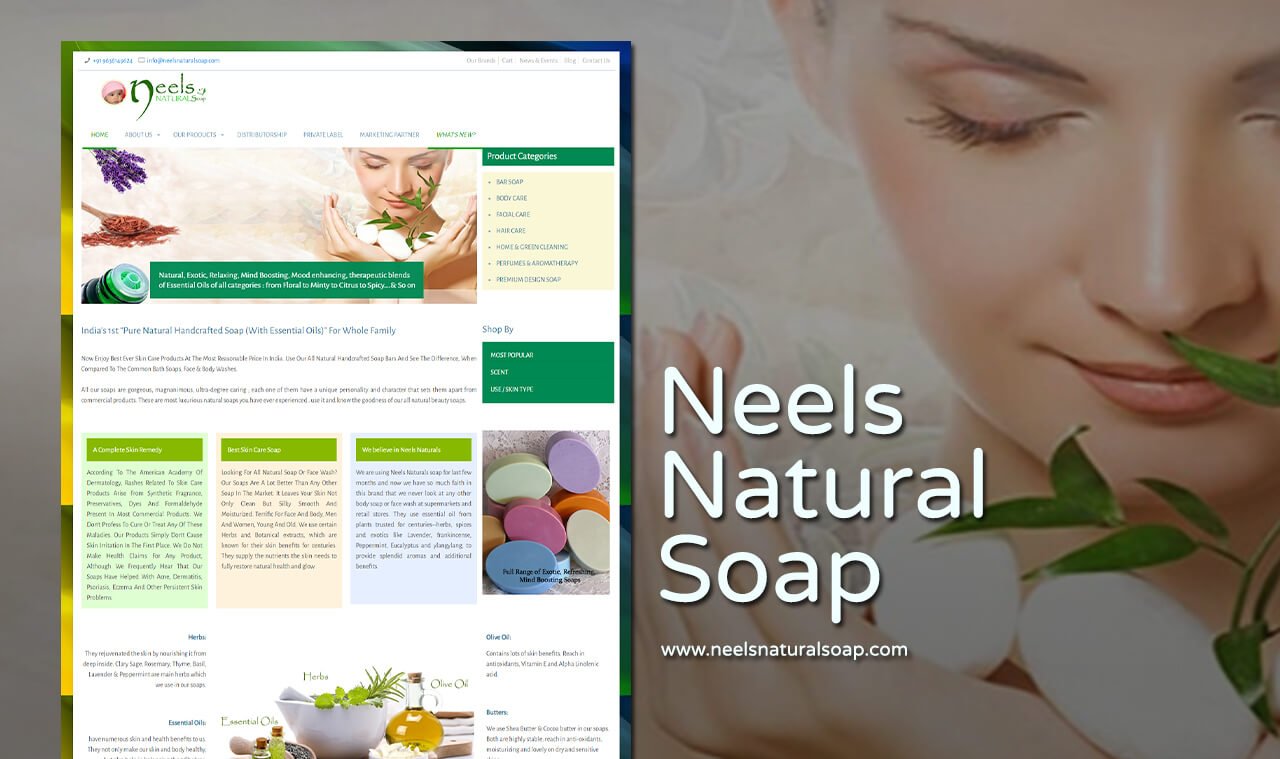 natural soap eCommerce web design