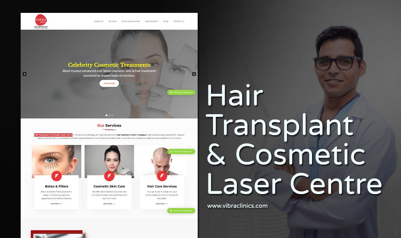 hair transplant clinic web design