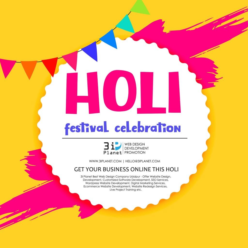 happy holi celebration greeting design background