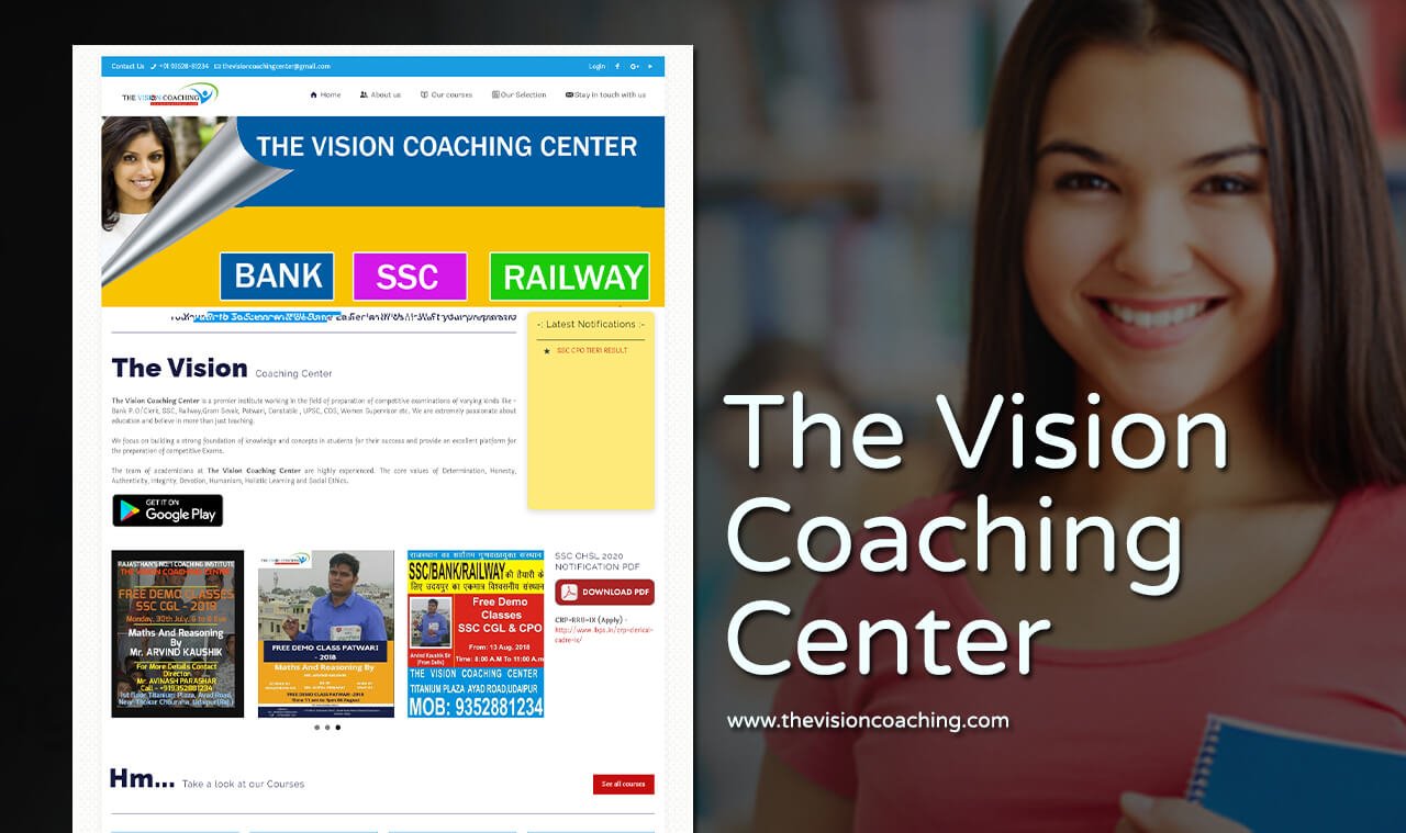 coaching institute website designer
