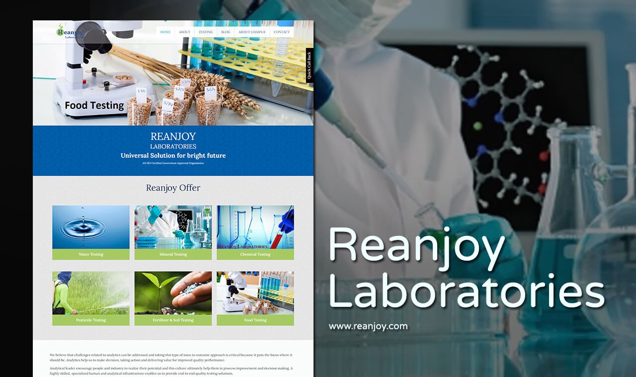 water testing company website design