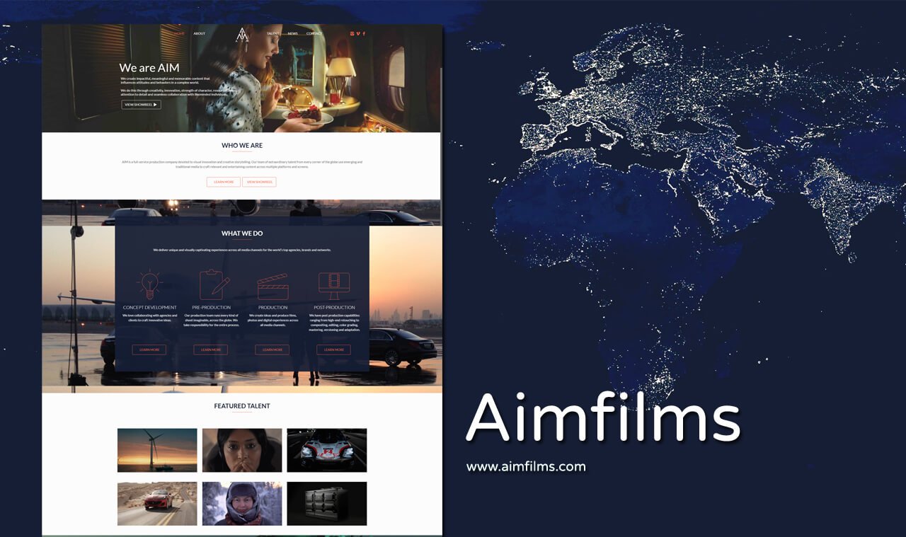 Production Company Website Designer