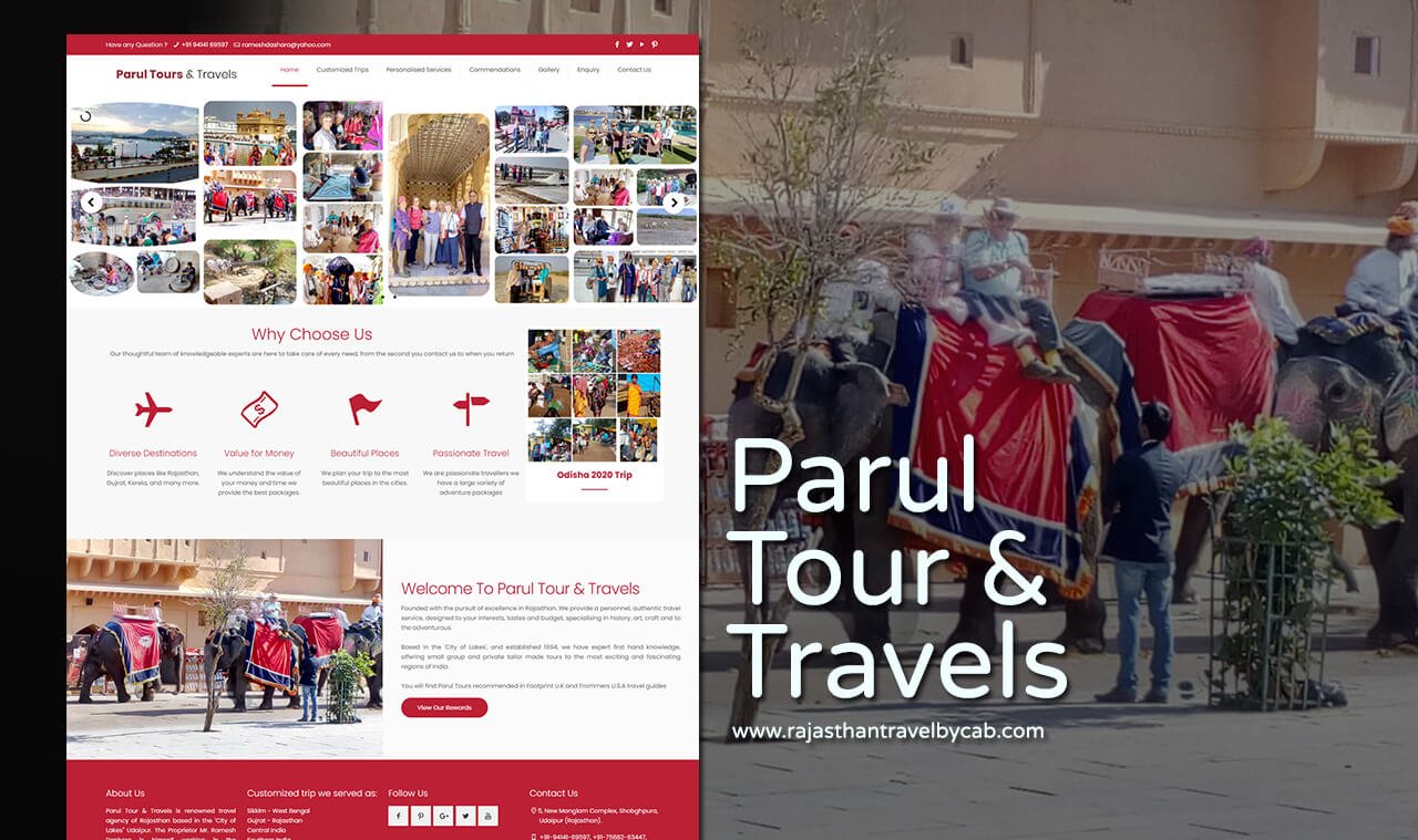 best travel company website designer