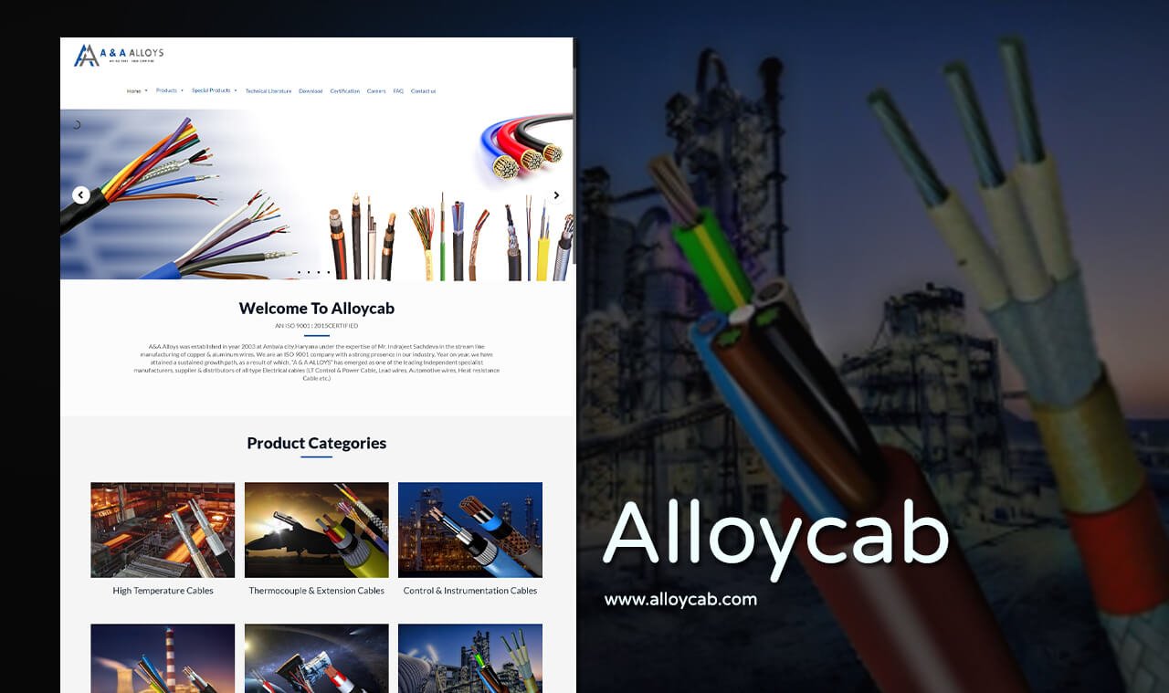 cable manufacturer company web design