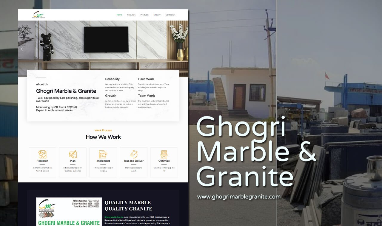 marble and granite website design