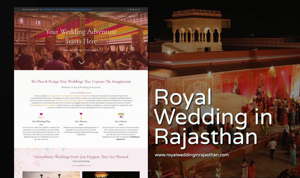 royal wedding website design