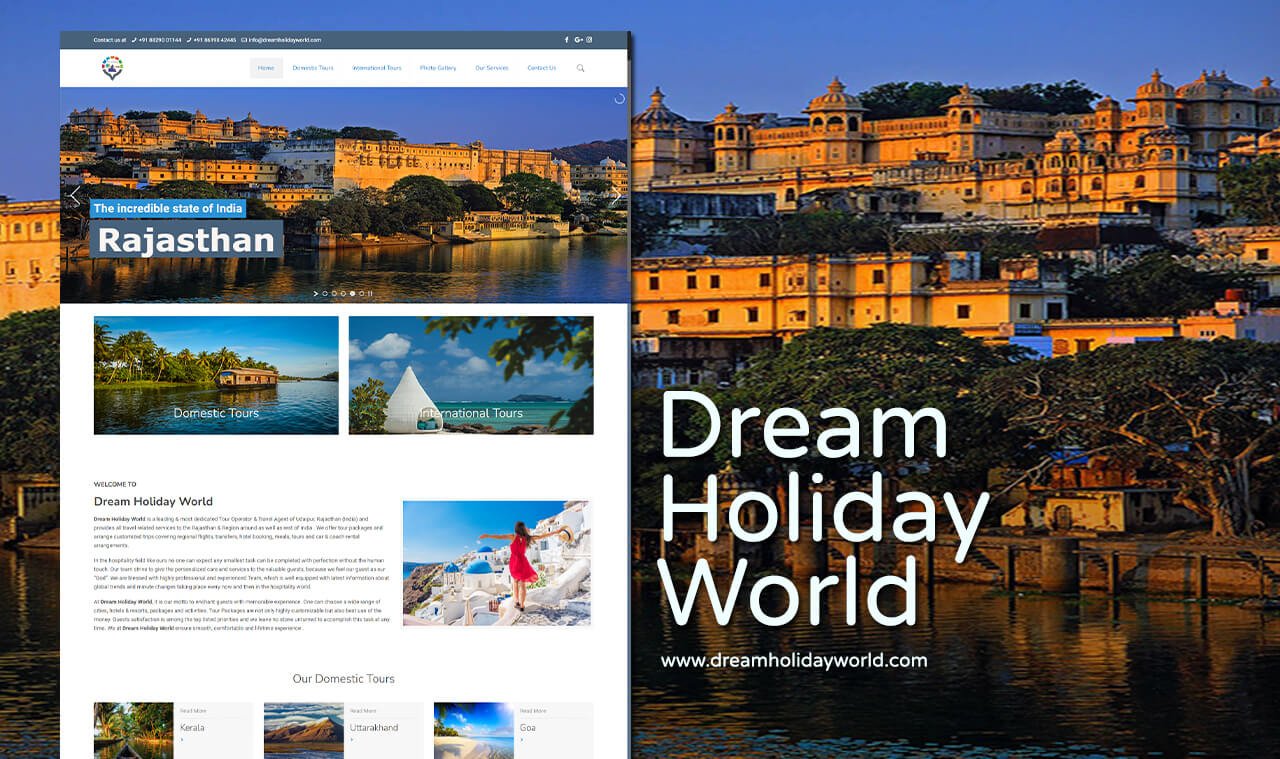tour company website design