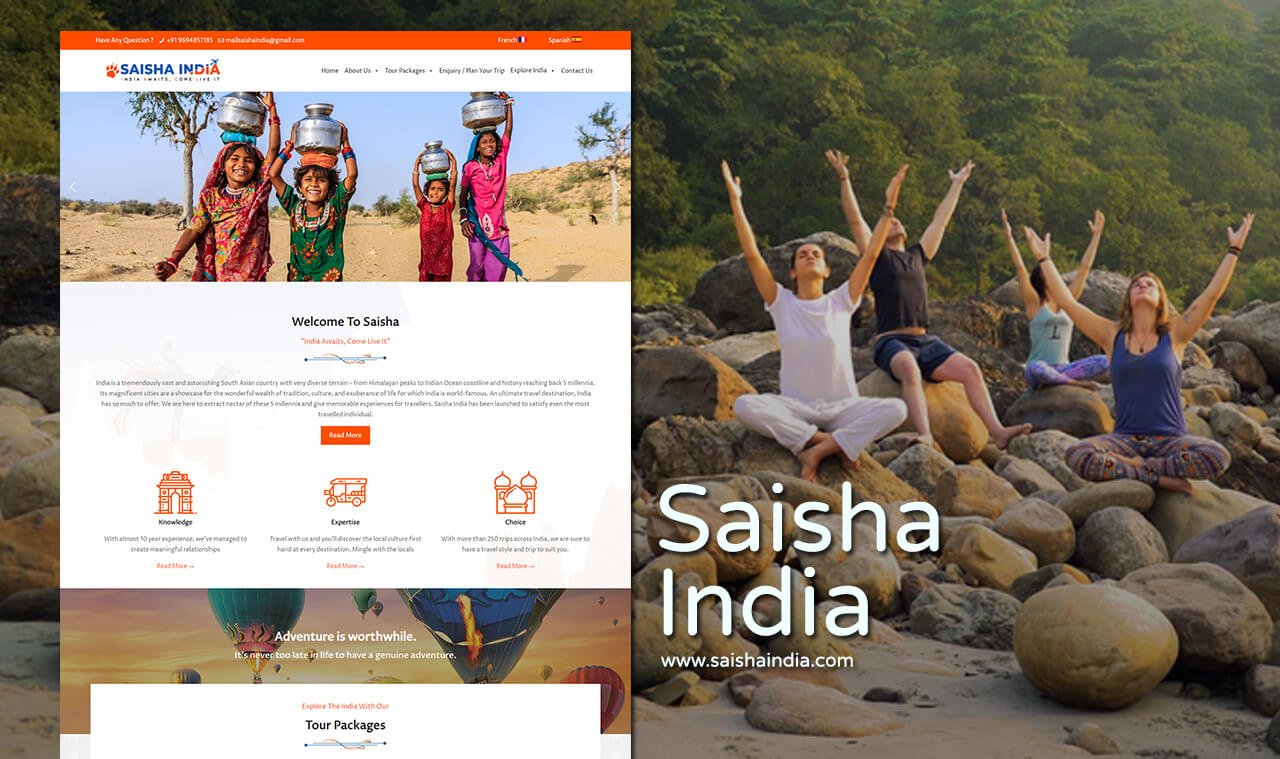 travel website design