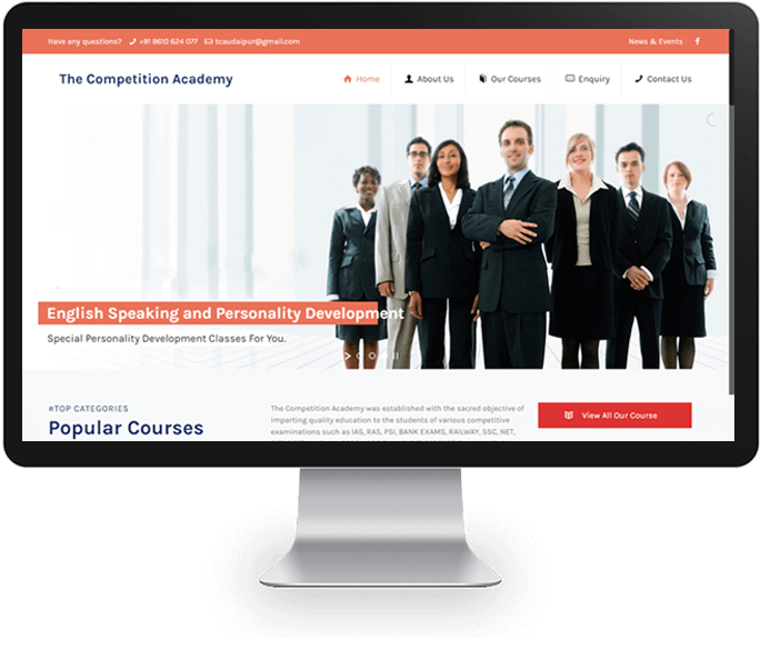 Competition Exam Courses Website Designer