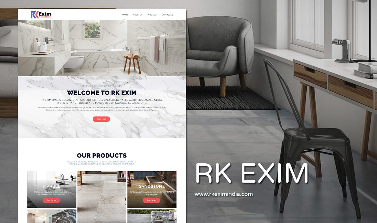granite exporter website design