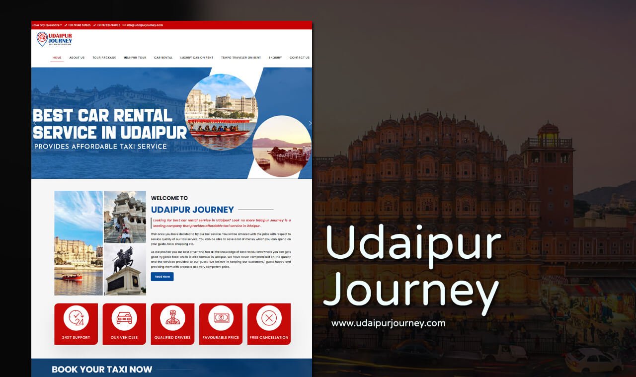 cab services website designer in udaipur india