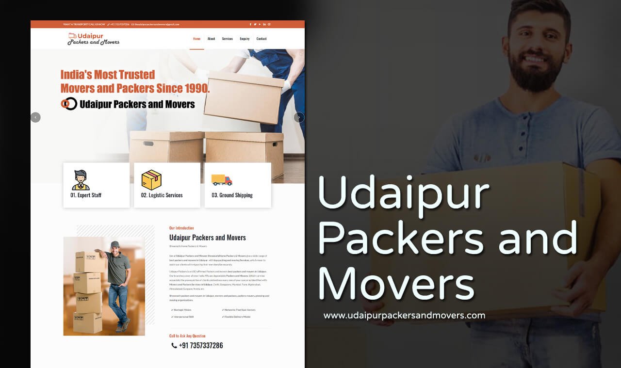 home packers and movers website designer in udaipur india