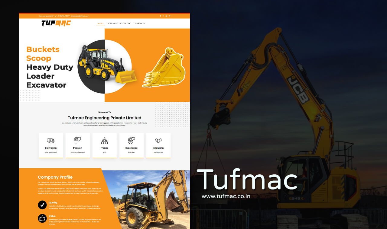 industrial spare parts website designer in udaipur india