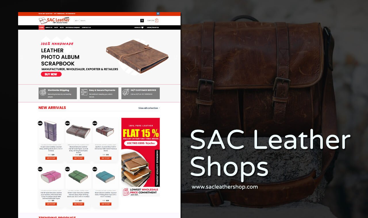 leather shop website designer in udaipur india