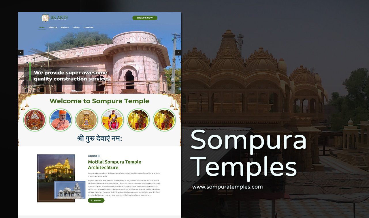 temple construction company website designer in udaipur india