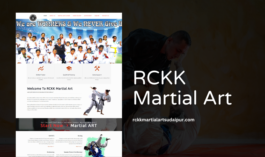 Martial Art Center Website Designer Udaipur