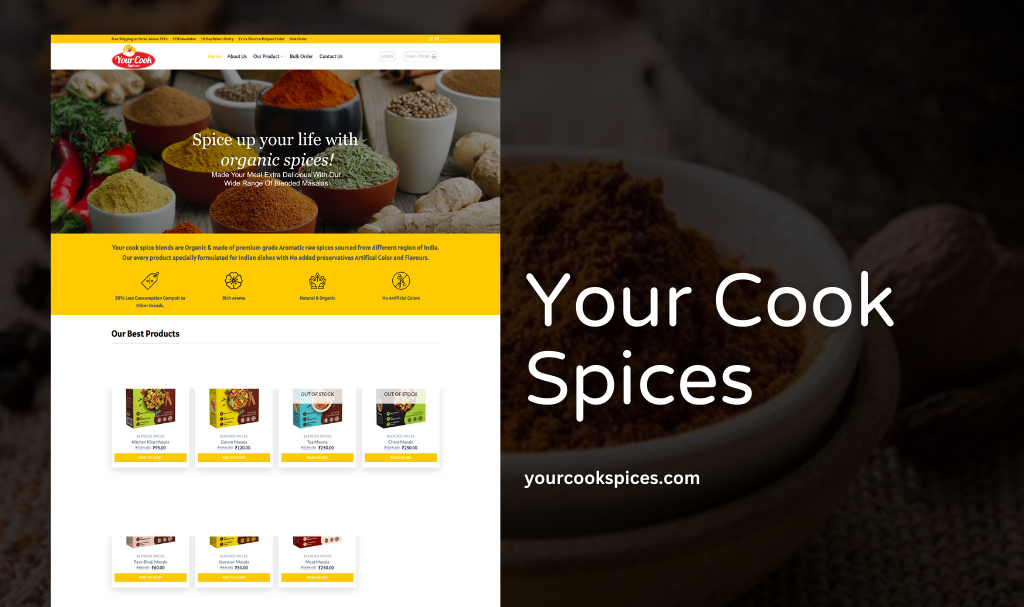 Spices Online Store Website Designer Udaipur