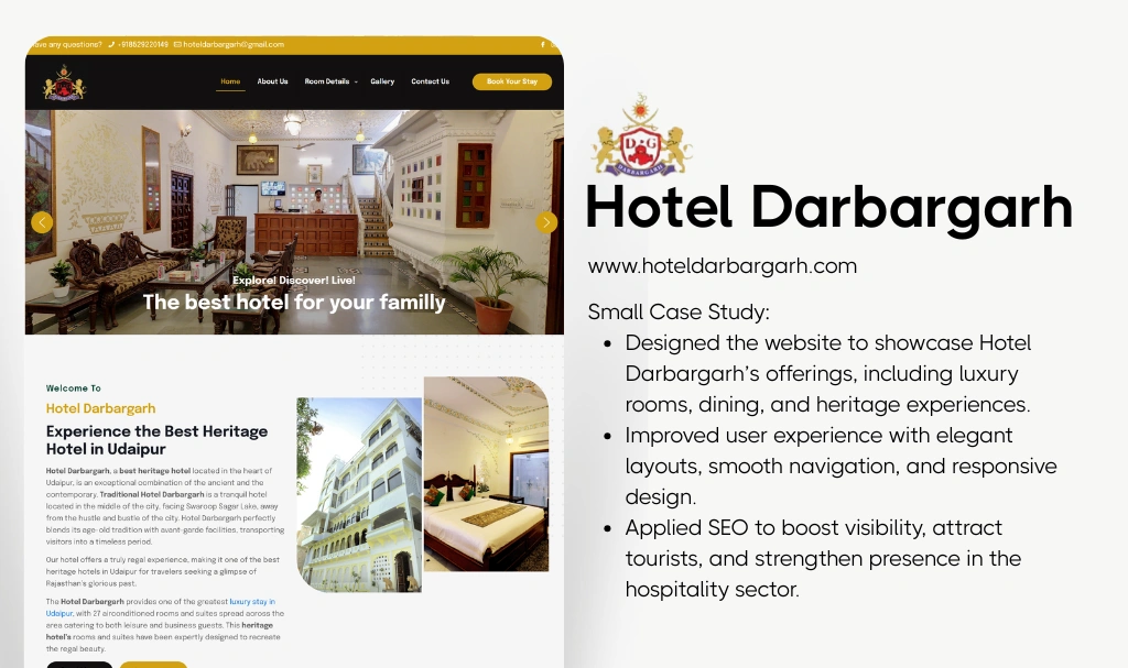 Hotel Website Designer Udaipur