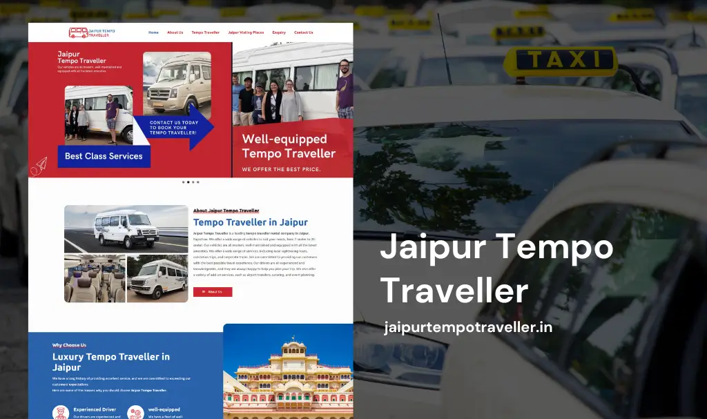 Tempo Traveller Website Designer