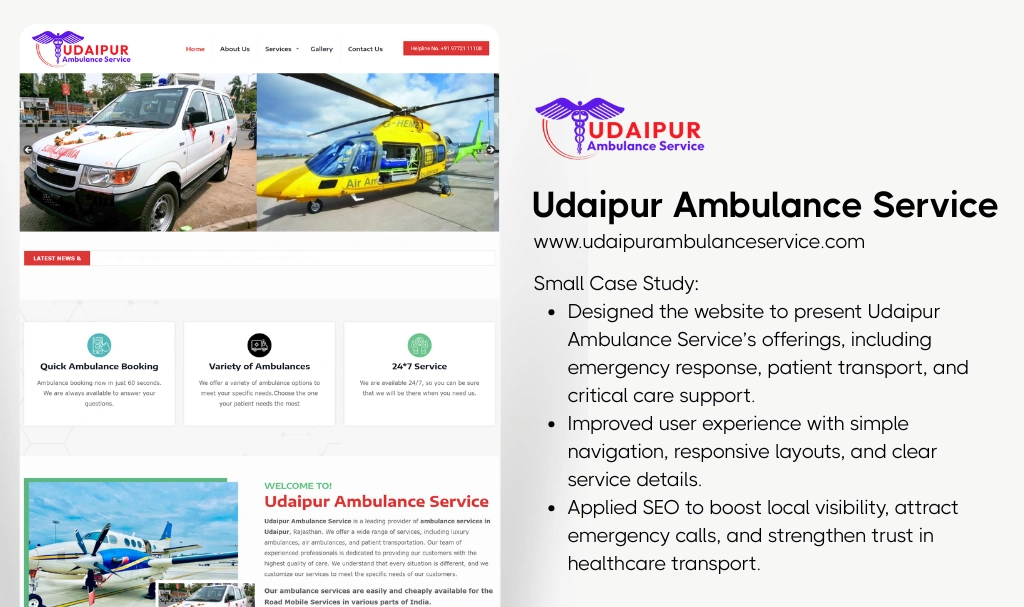 Ambulance Service Website Design 1
