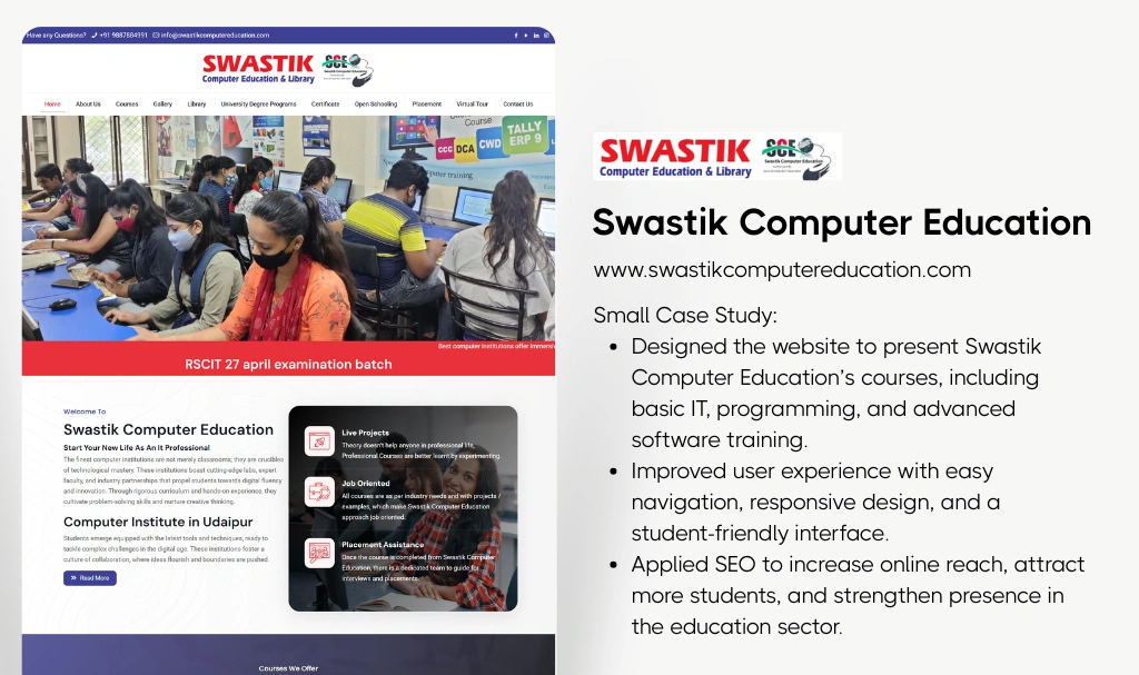 Computer Education Website Design