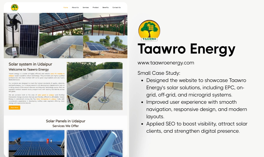 Custom Website Design for Solar Energy