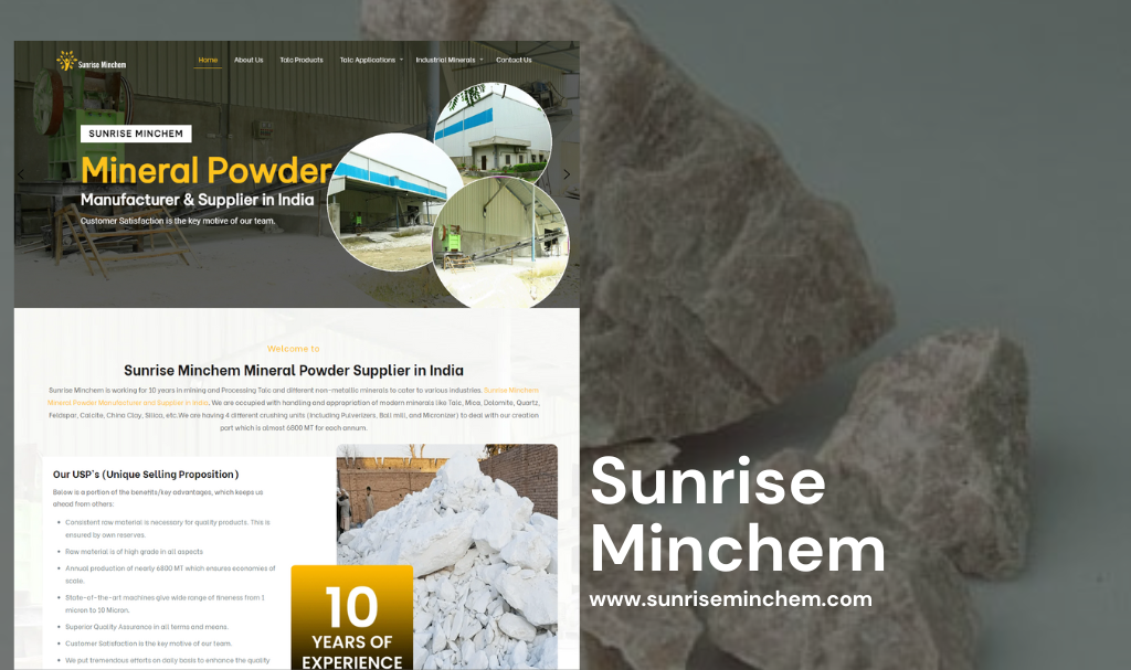 Expert Website Design for Mineral Powder Suppliers