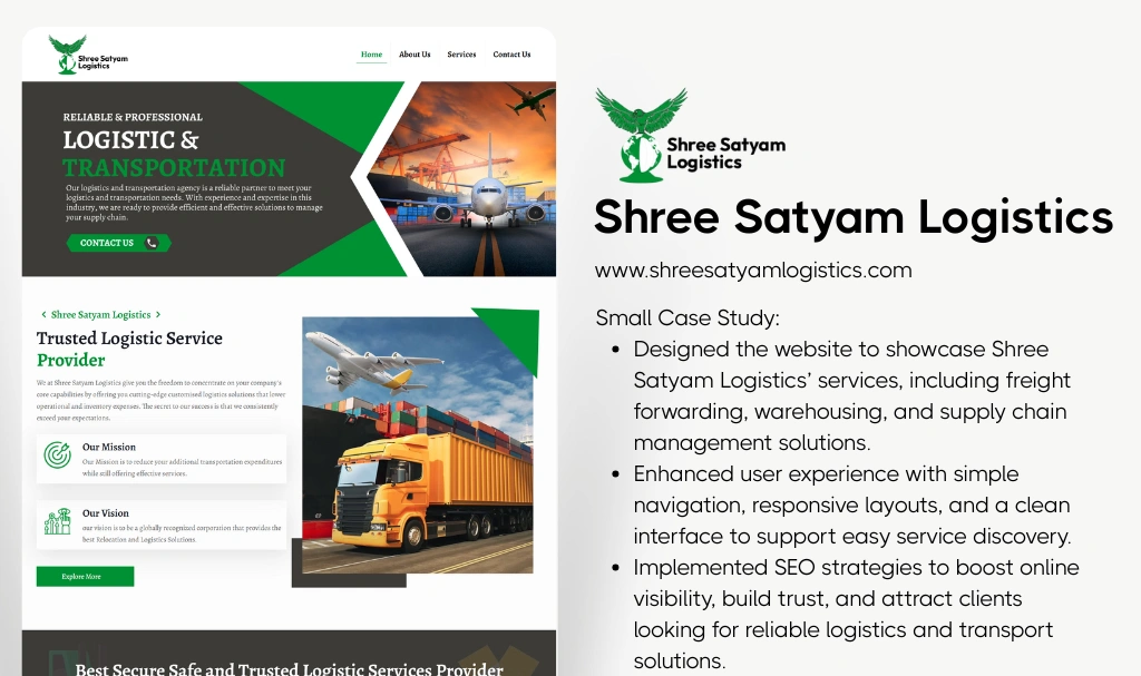 Modern Logistics Websit Design 1