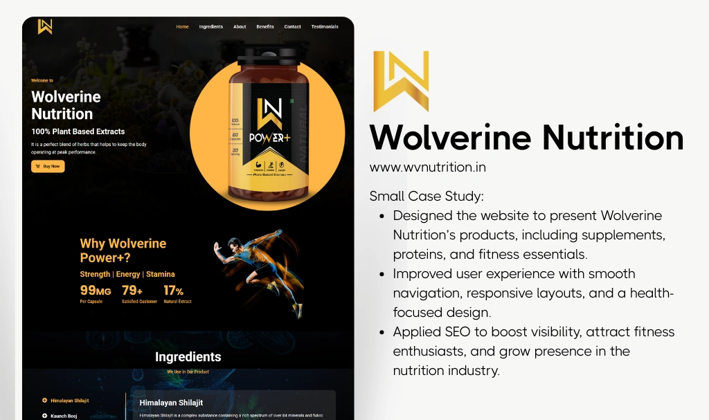 Nutrition Website Design 1