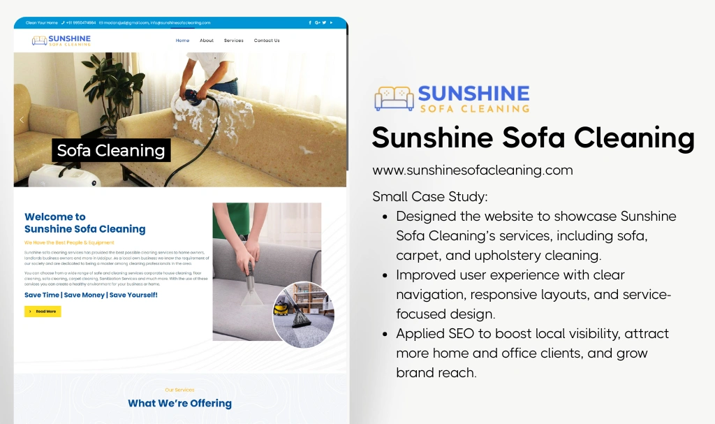 Professional Website Design for Sofa Cleaning 2