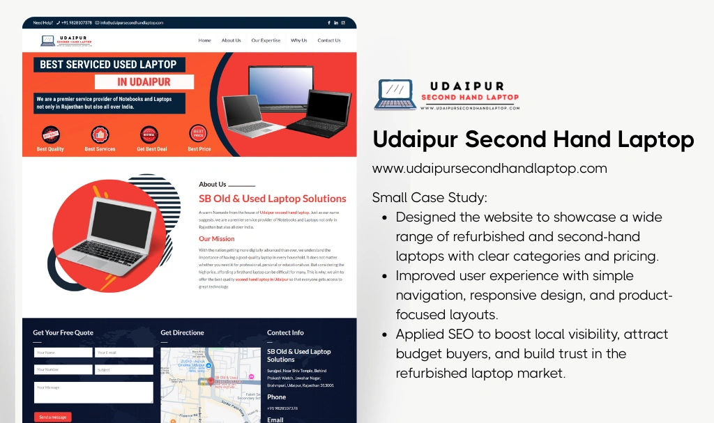 Second Hand Laptop Website Design 1