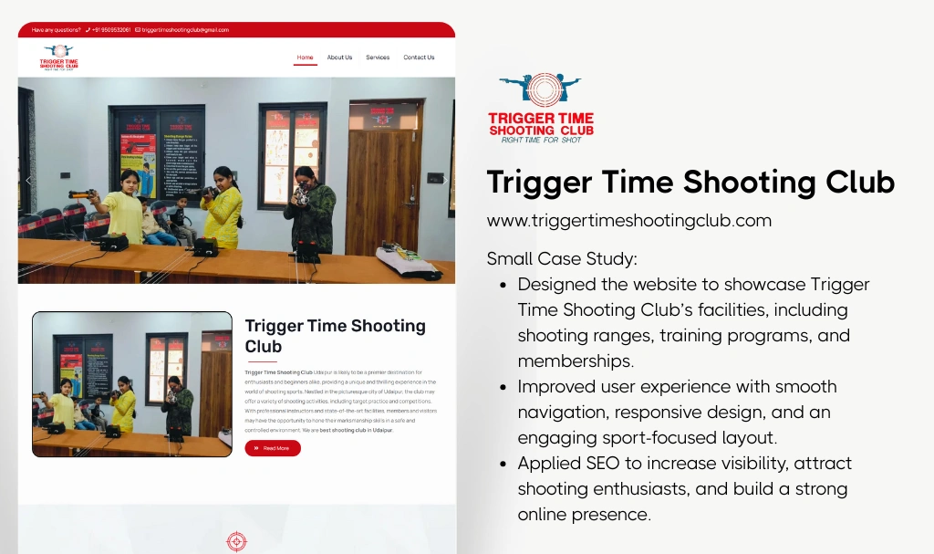 Shooting Club Website Design