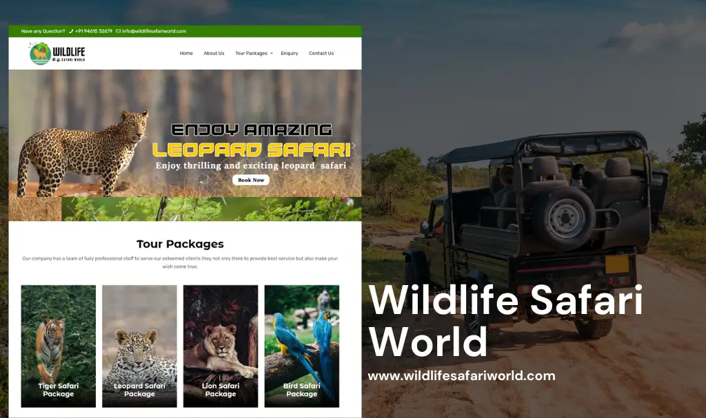 Top Wildlife Safari Website Design