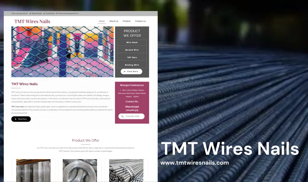 Wires and Nails Website Design