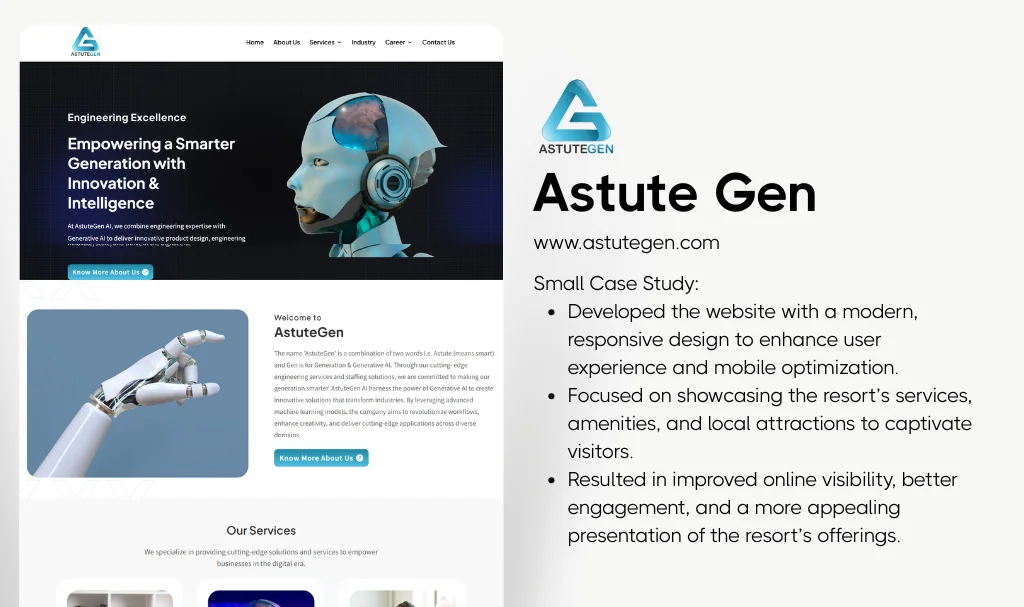 AI ML Development company Website Design