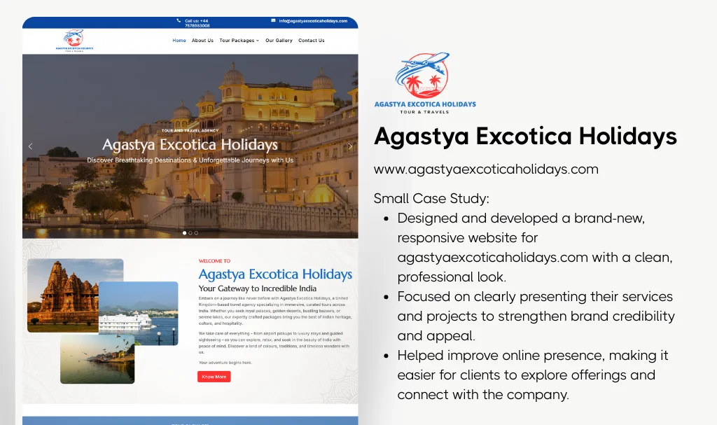 Holiday Company Website Designer