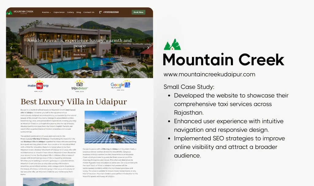 Luxury Villa Website Designer