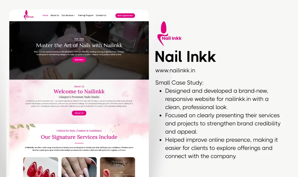 Nail Art Studio Website Designer