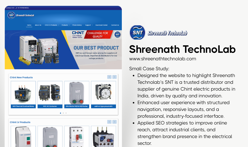 Tailored Techno lab Website Design 1