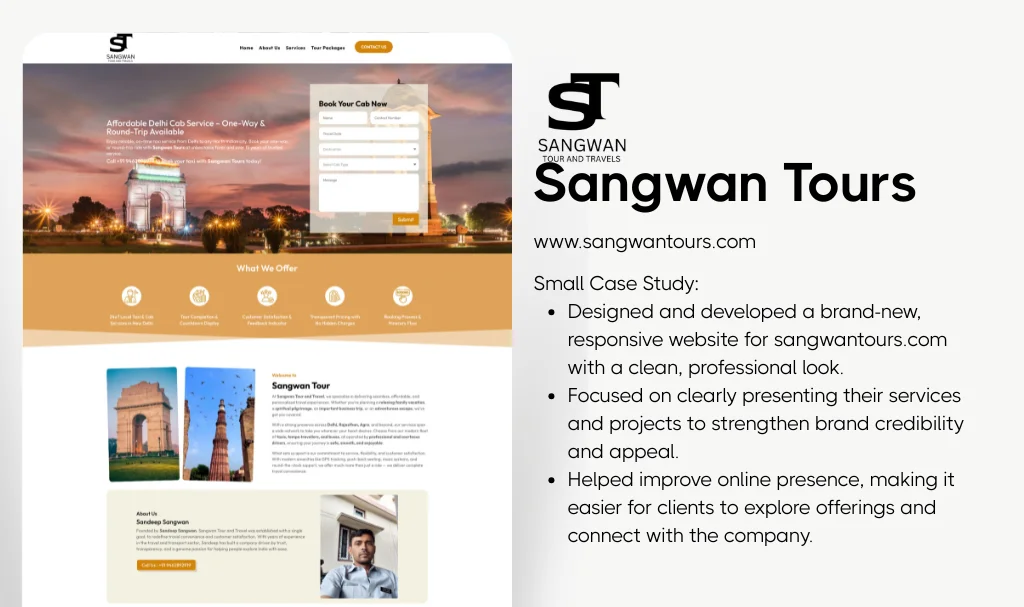 Tour Company Website Designer