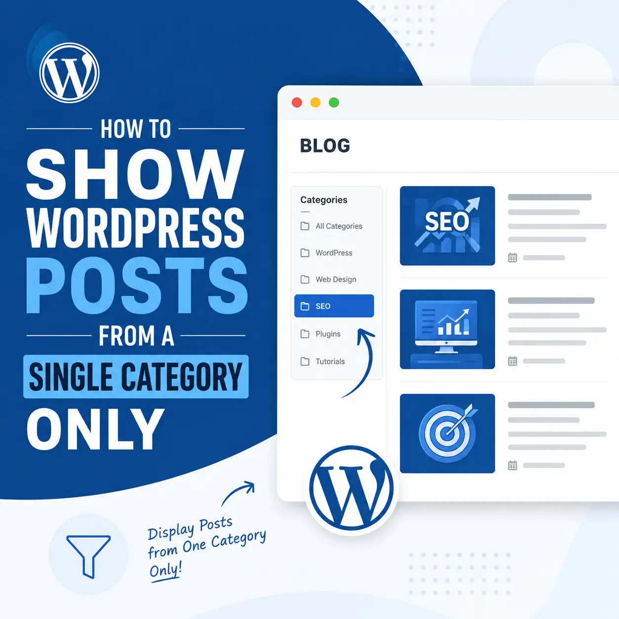How to show wordpress posts from a single category only