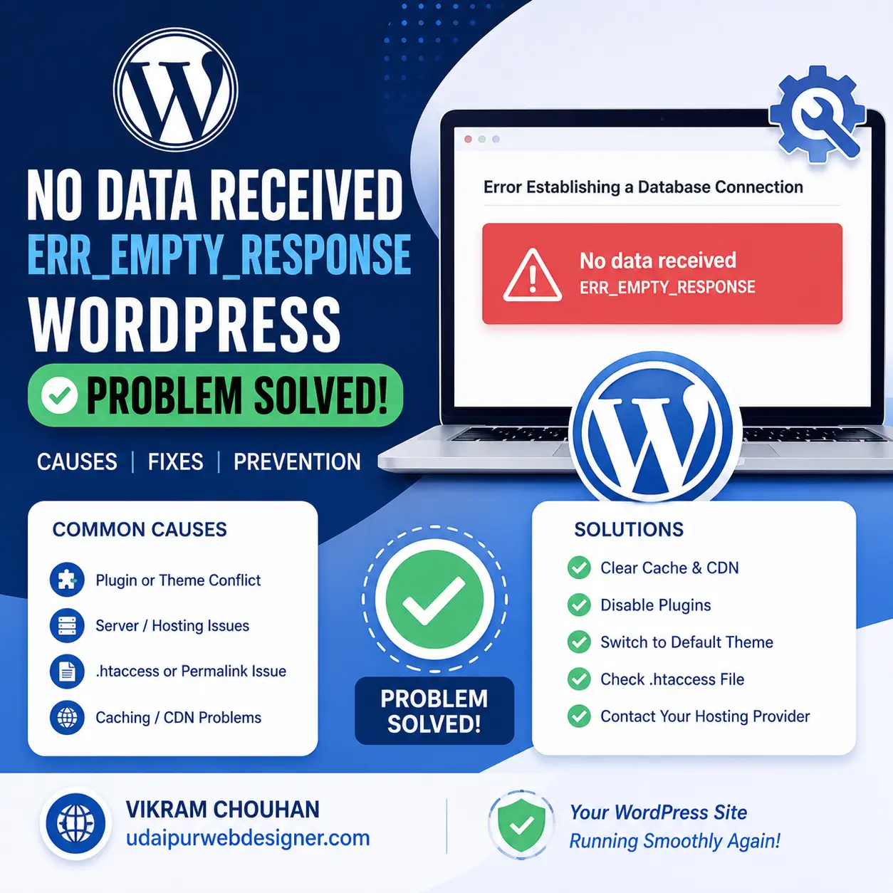 No data received err empty response wordpress