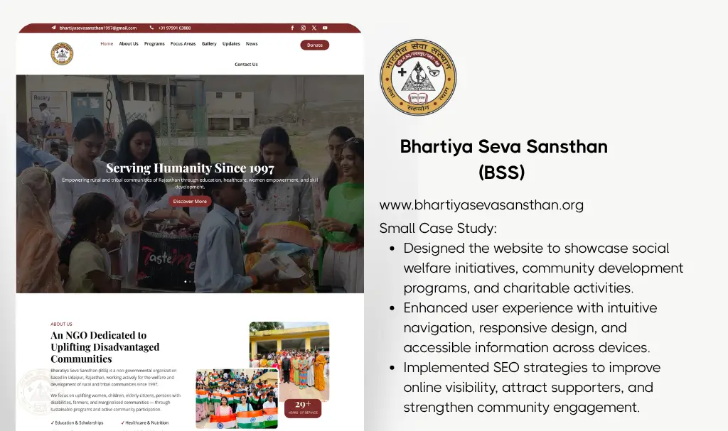 Best community development website designer udaipur rajasthan