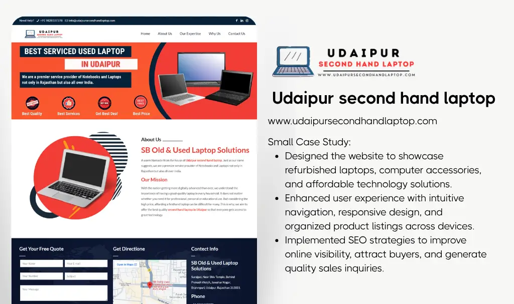 Best electronics website designer udaipur rajasthan