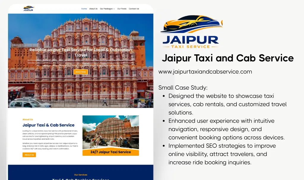 Best taxi website designer udaipur rajasthan
