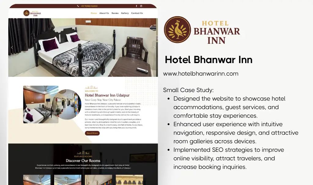 Hospitality website designer udaipur rajasthan