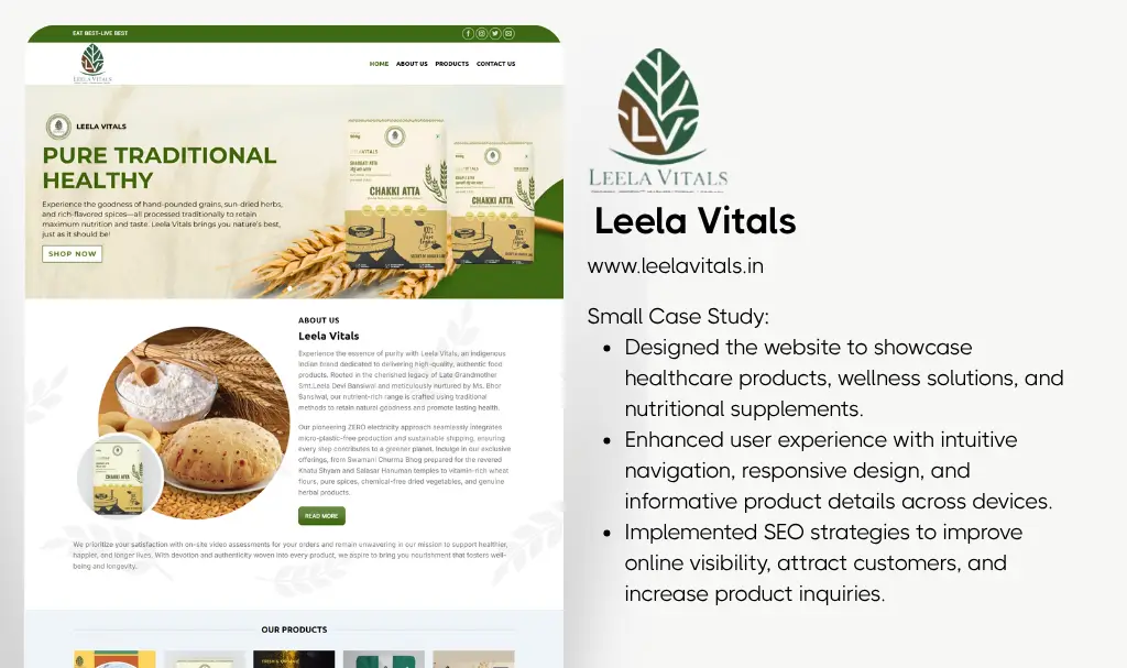 Organic product website designer udaipur rajasthan