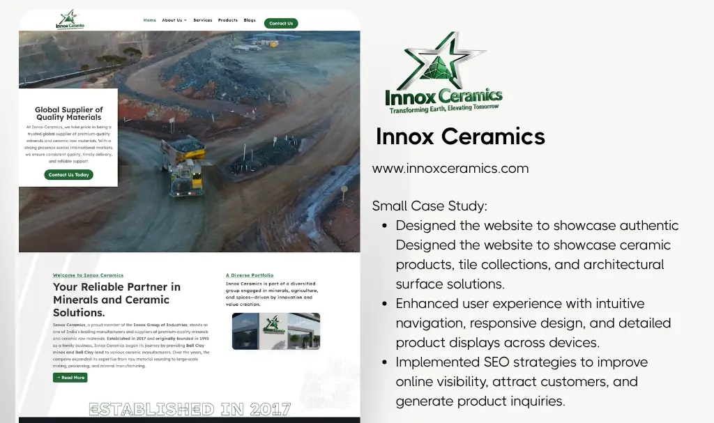 Premium industrial website designer udaipur rajasthan